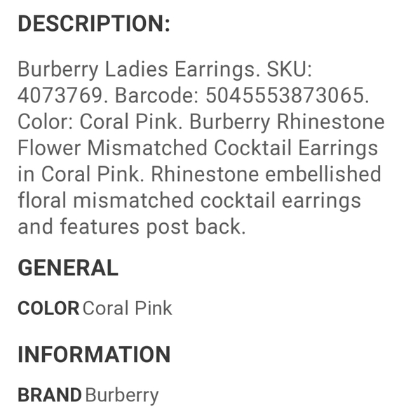 Burberry flower earrings - Picture 5 of 10